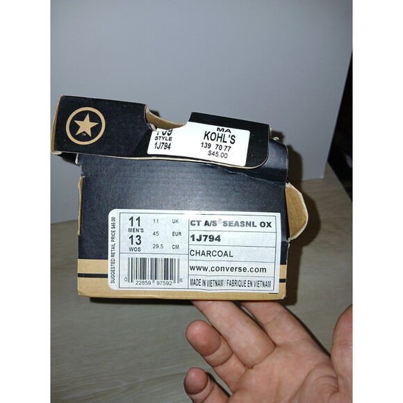 Converse Sneakers Chuck Taylor All-Star Seasonal Ox Shoes Mens 11 Womens 13 NIB - Picture 2 of 16